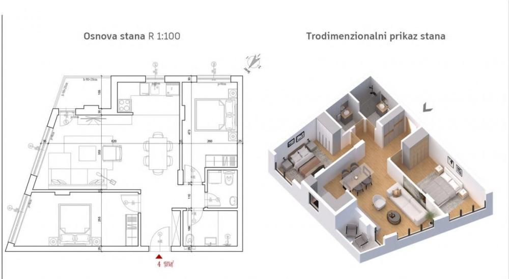 Glavna slika -Račkog, Trosoban stan na prodaju, 66m2, 156.350€