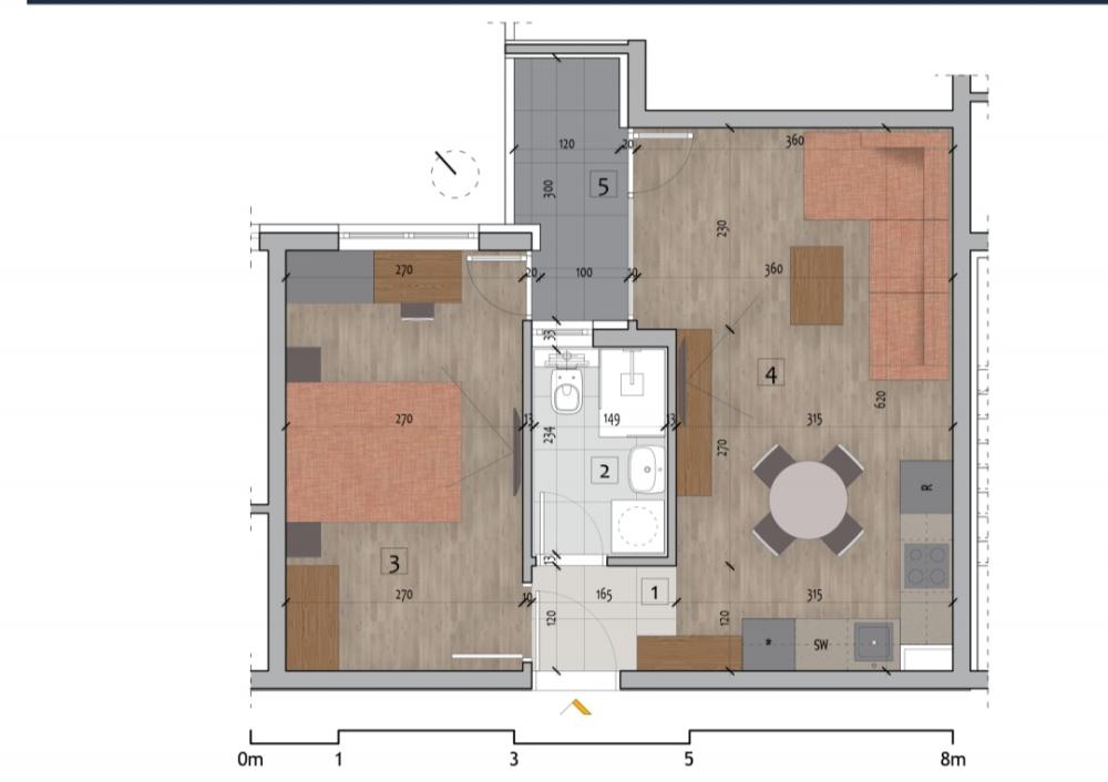 Slika 4 - Jednoiposoban stan na prodaju, 42m2, 105.330€