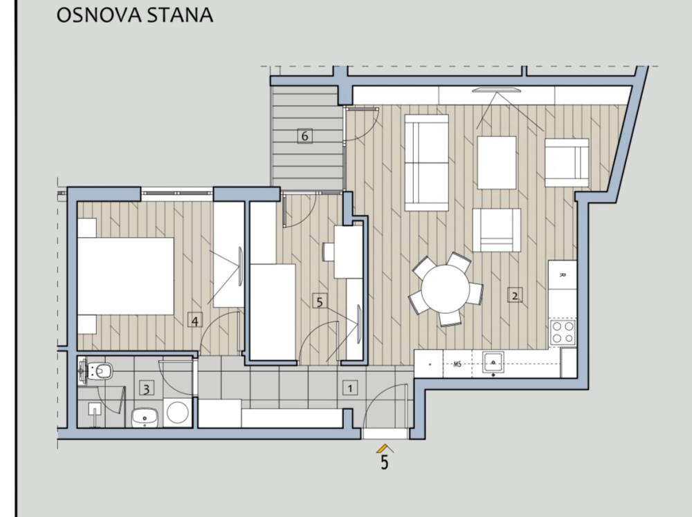 Slika 3 - Dvoiposoban stan na prodaju, 59m2, 147.680€