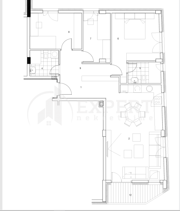 Slika 1 - Cetinjska, Četvorosoban stan na prodaju, 89m2, 205.485€