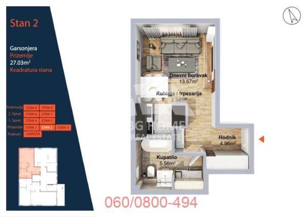 Glavna slika -Pašmanska,  Stan na prodaju, 27m2, 125.000€