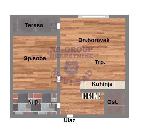 Glavna slika -Dvosoban stan na prodaju, 44m2, 100.390€
