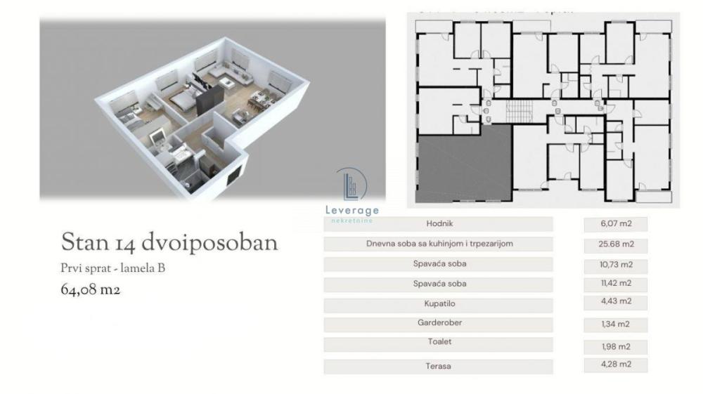 Slika 6 - Dvoiposoban stan na prodaju, 64m2, 140.976€