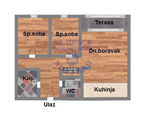 Glavna slika -Trosoban stan na prodaju, 57m2, 152.500€