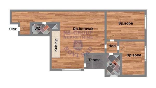 Glavna slika -Trosoban stan na prodaju, 51m2, 103.000€