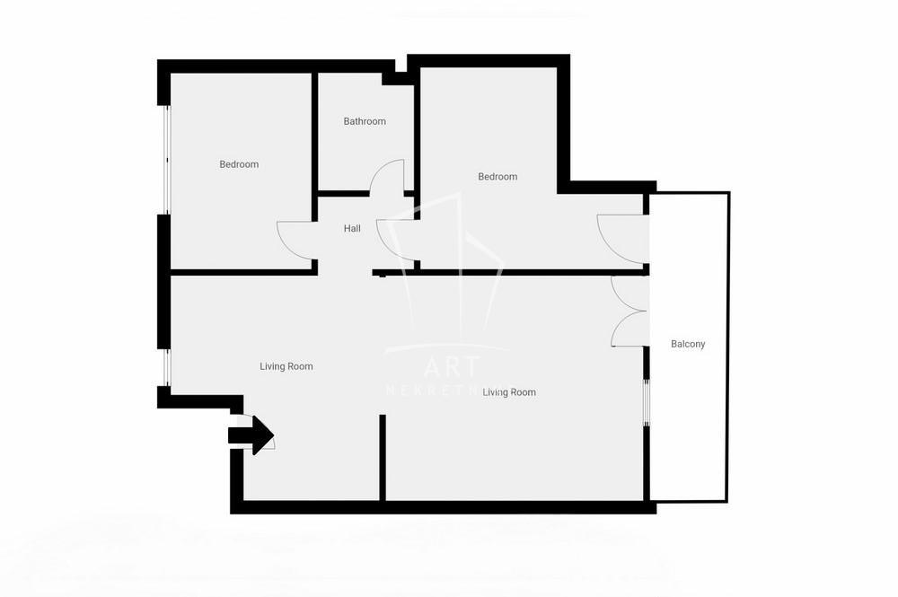 Slika 1 - Braće Todorović, Dvoiposoban stan na prodaju, 64m2, 240.000€