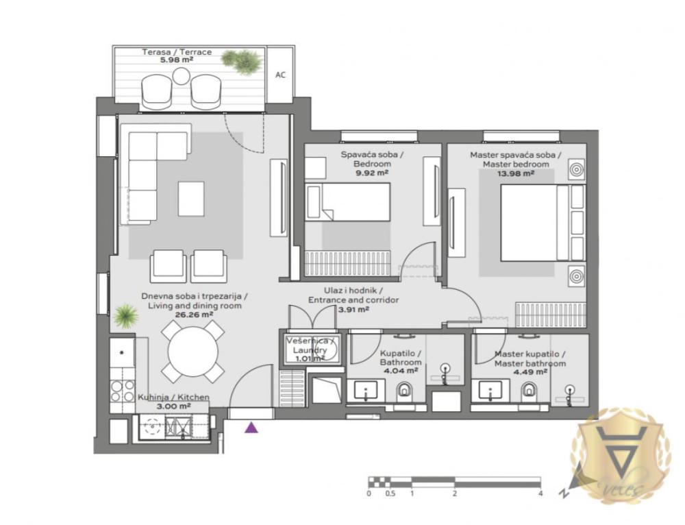 Slika 7 - Trosoban stan za izdavanje, 72m2, 2.300€