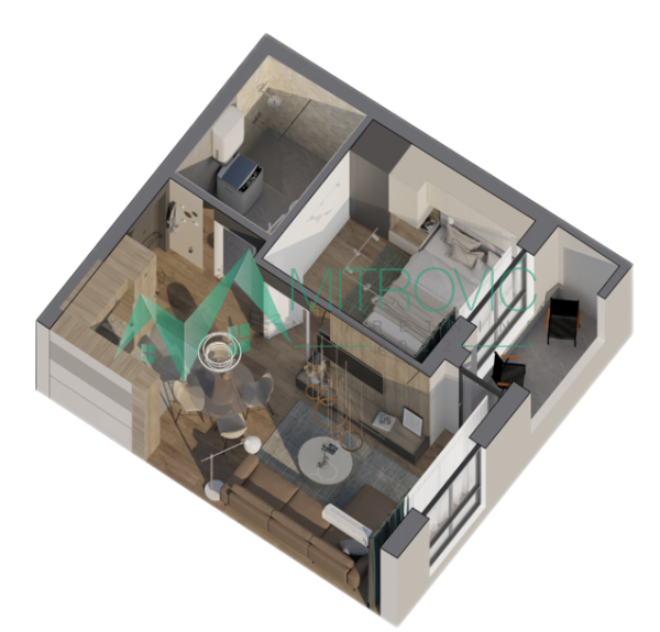 Glavna slika -Jednoiposoban stan na prodaju, 36m2, 128.830€