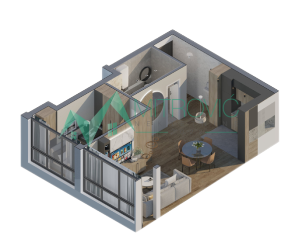 Glavna slika -Jednoiposoban stan na prodaju, 46m2, 161.535€