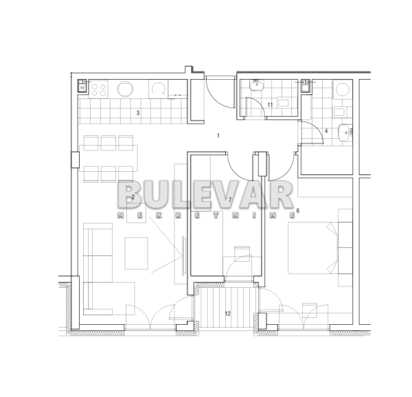 Slika 1 - Cetinjska, Dvoiposoban stan na prodaju, 59m2, 142.155€
