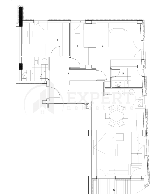Slika 1 - Cetinjska, Četvorosoban stan na prodaju, 87m2, 206.075€