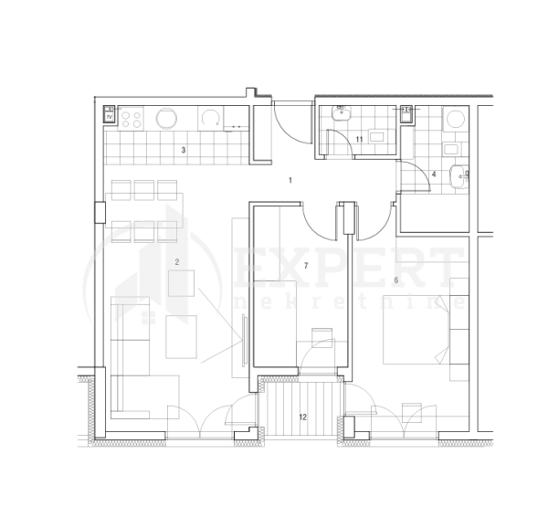 Slika 1 - Cetinjska, Dvoiposoban stan na prodaju, 59m2, 142.155€