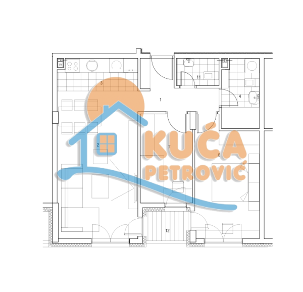 Slika 1 - Cetinjska, Dvoiposoban stan na prodaju, 59m2, 142.155€