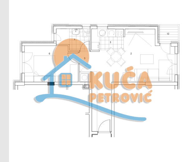 Slika 1 - Cetinjska, Dvosoban stan na prodaju, 45m2, 112.357€