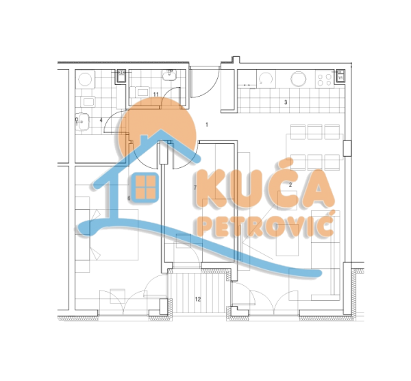 Slika 1 - Kej Kola srpskih sestara, Četvorosoban stan na prodaju, 59m2, 141.672€