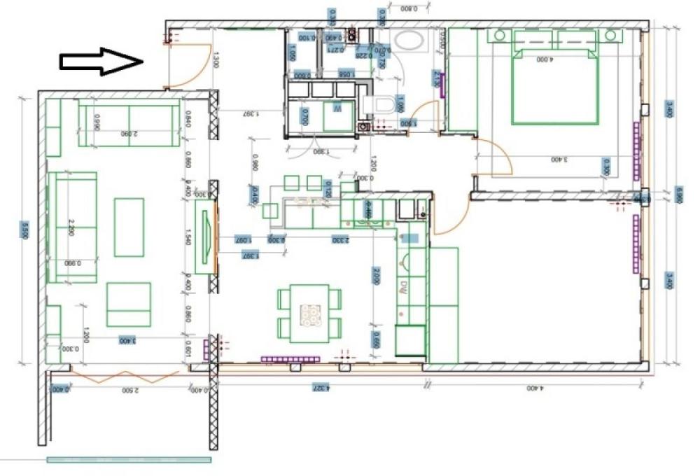 Slika 8 - Aleksinačkih rudara, Trosoban stan za izdavanje, 82m2, 1.300€