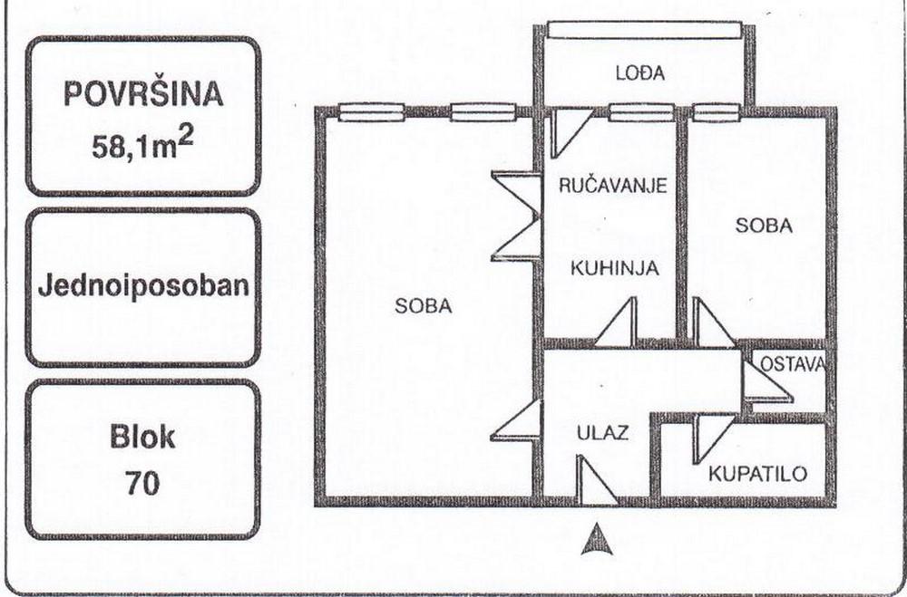 Slika 7 - Jurija Gagarina, Jednoiposoban stan za izdavanje, 56m2, 450€