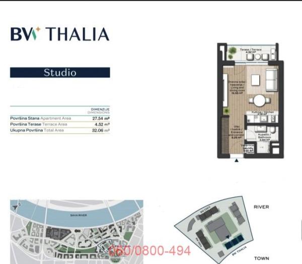 Slika 3 - Luke Ćelovića Trebinjca, Jednosoban stan na prodaju, 32m2, 168.000€