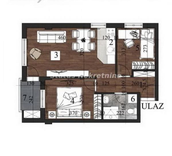Glavna slika -Dvoiposoban stan na prodaju, 46m2, 161.700€