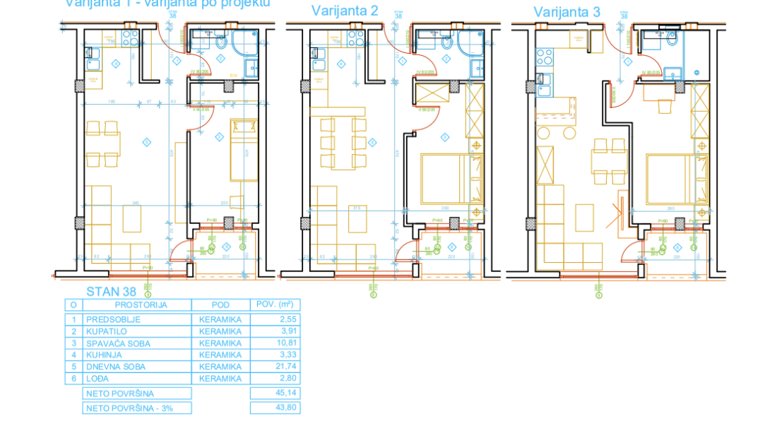 Slika 1 - Jednoiposoban stan na prodaju, 43.80m2, 72.270€