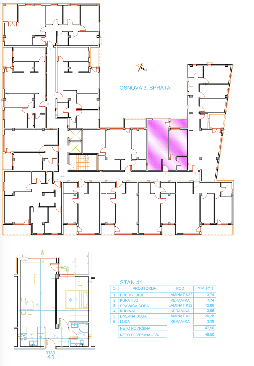 Glavna slika -Palilula, Jednoiposoban stan na prodaju, 46.5m2, 76.725€