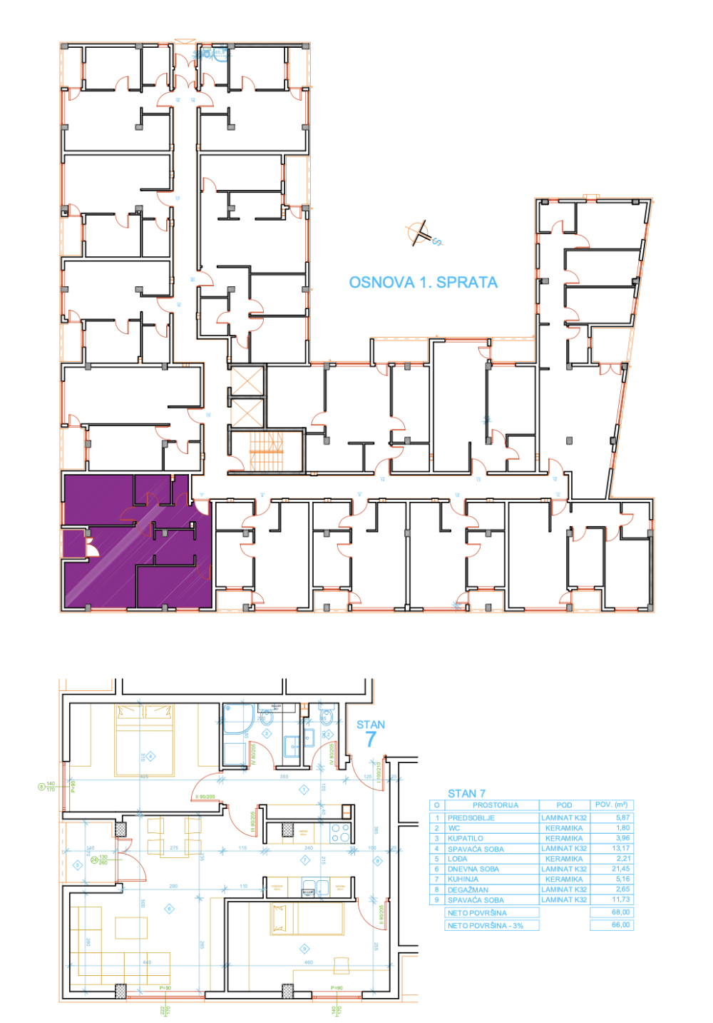 Glavna slika -Palilula, Dvoiposoban stan na prodaju, 66m2, 108.900€