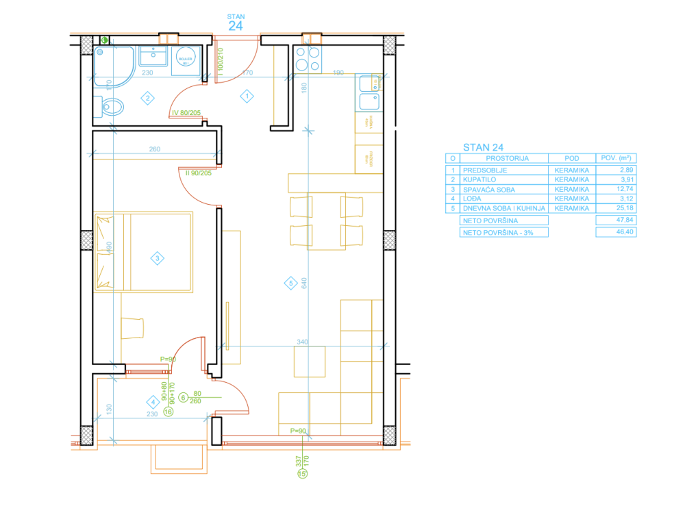 Glavna slika -Apelovac, u blzini Čaira, Jednoiposoban stan na prodaju, 46.4m2, 78.880€