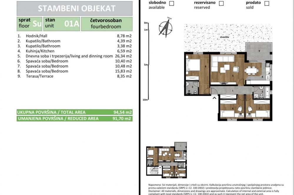 Glavna slika -Četvorosoban stan na prodaju, 92m2, 273.300€