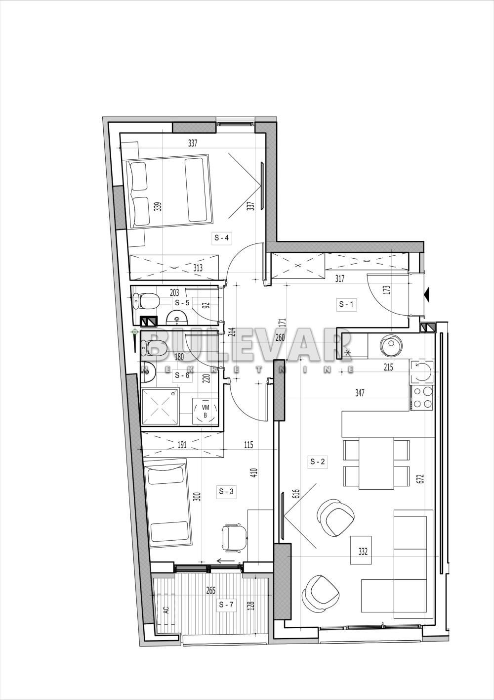 Glavna slika -Rajićeva, Dvoiposoban stan na prodaju, 62m2, 159.770€