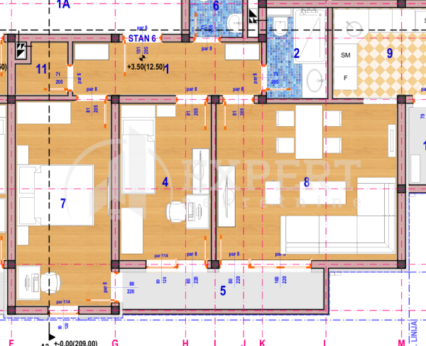 Slika 2 - Crnogorska, Trosoban stan na prodaju, 69m2, 110.736€