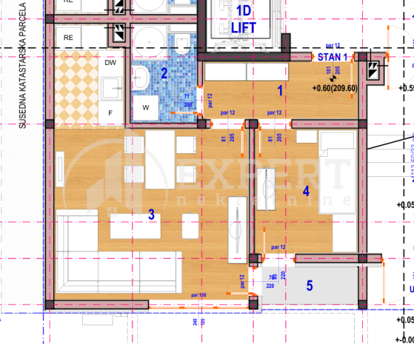 Slika 2 - Crnogorska, Jednoiposoban stan na prodaju, 40m2, 60.645€