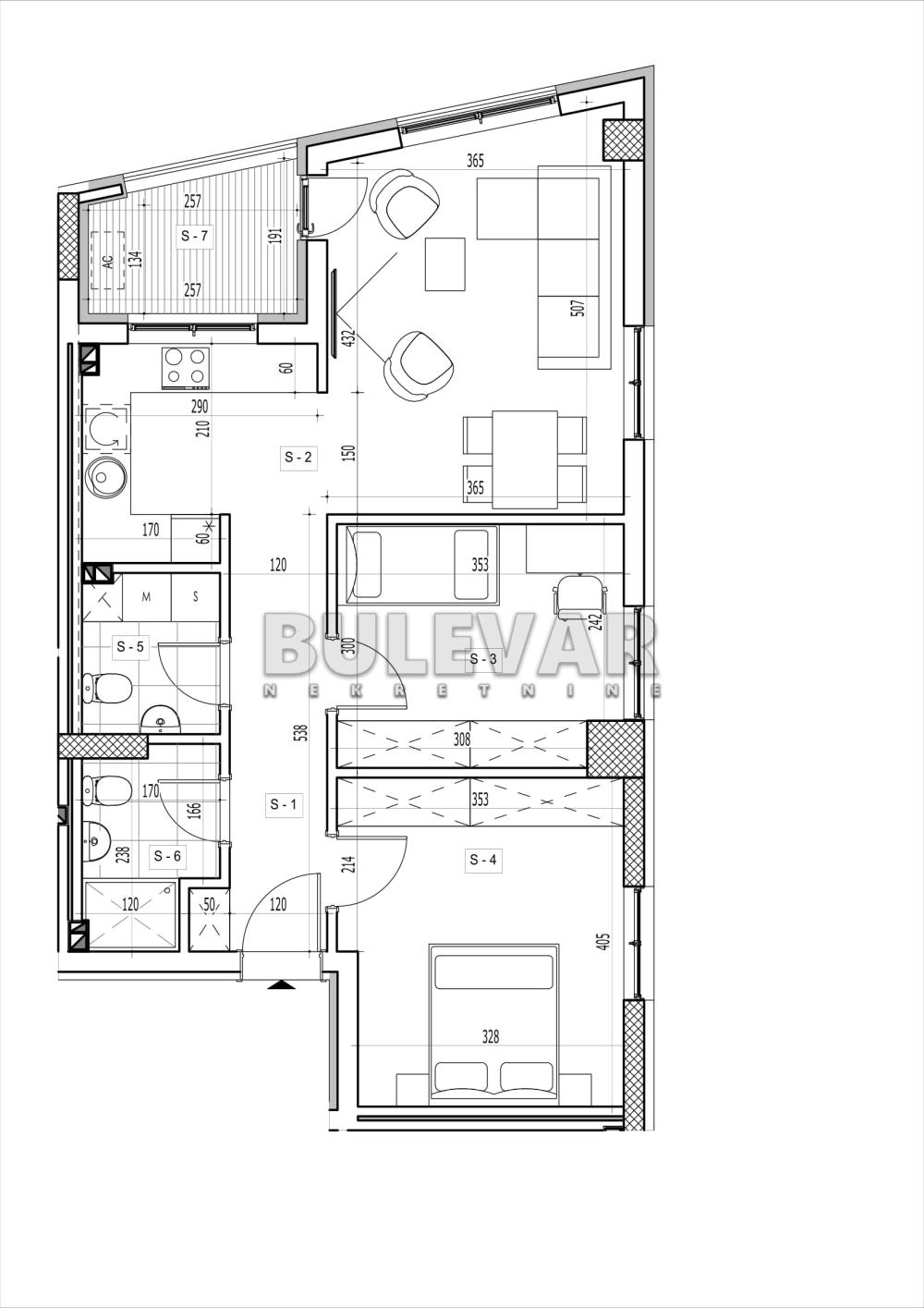 Slika 1 - Rajićeva, Dvoiposoban stan na prodaju, 66m2, 164.132€