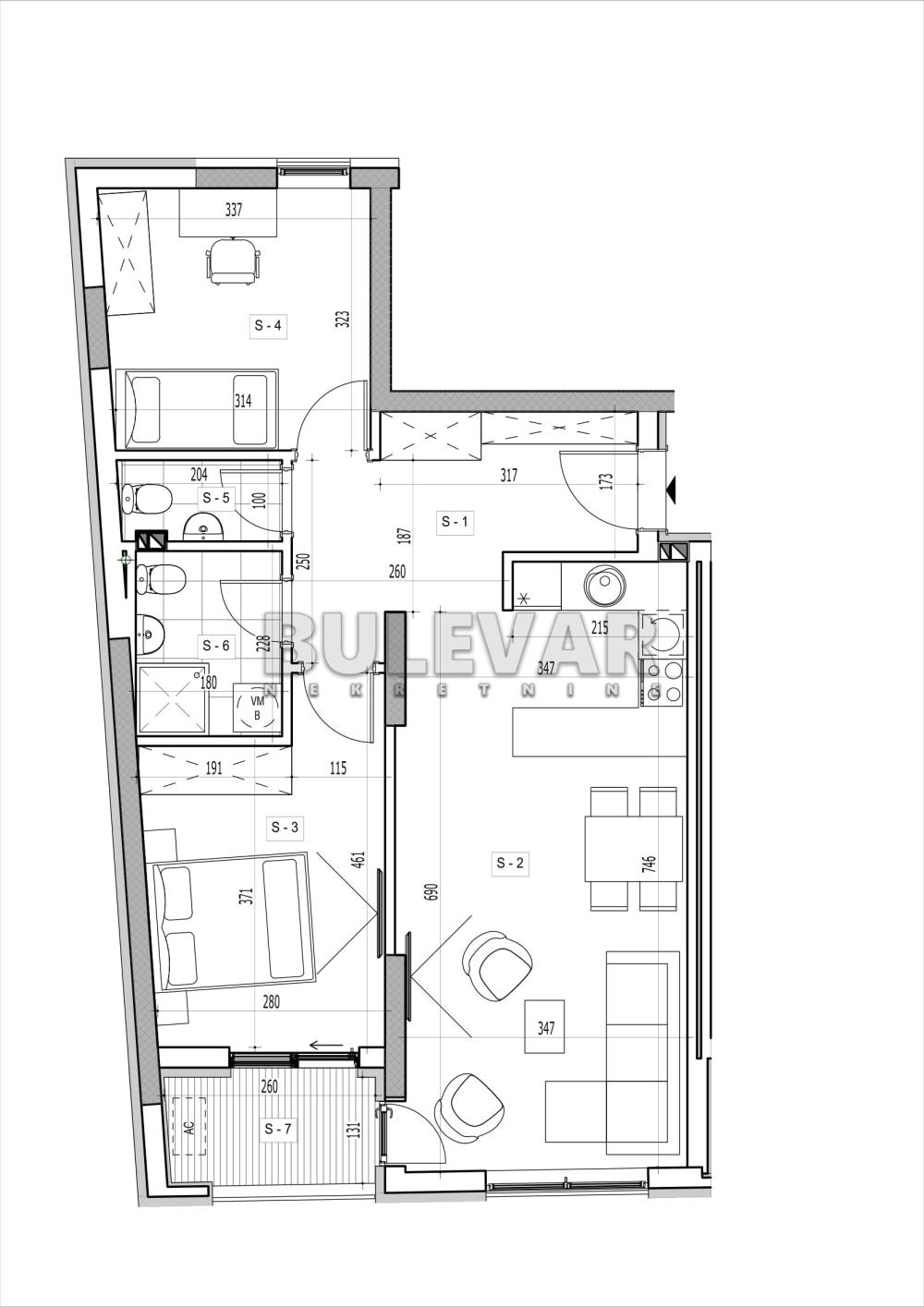 Slika 1 - Rajićeva, Dvoiposoban stan na prodaju, 67m2, 166.008€