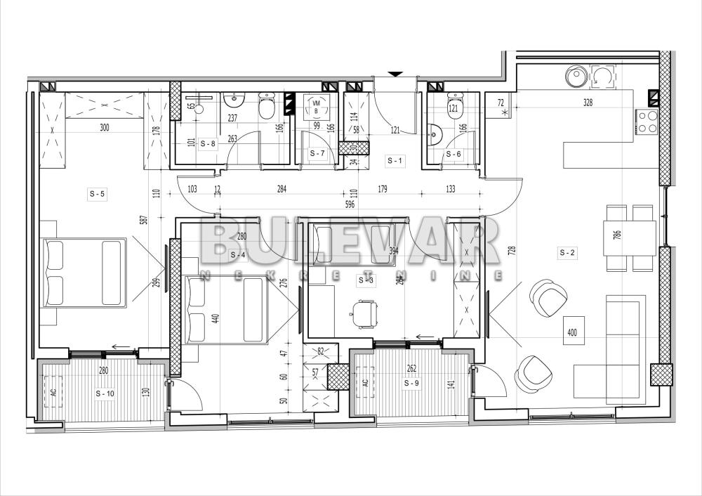 Slika 1 - Rajićeva, Troiposoban stan na prodaju, 98m2, 232.460€