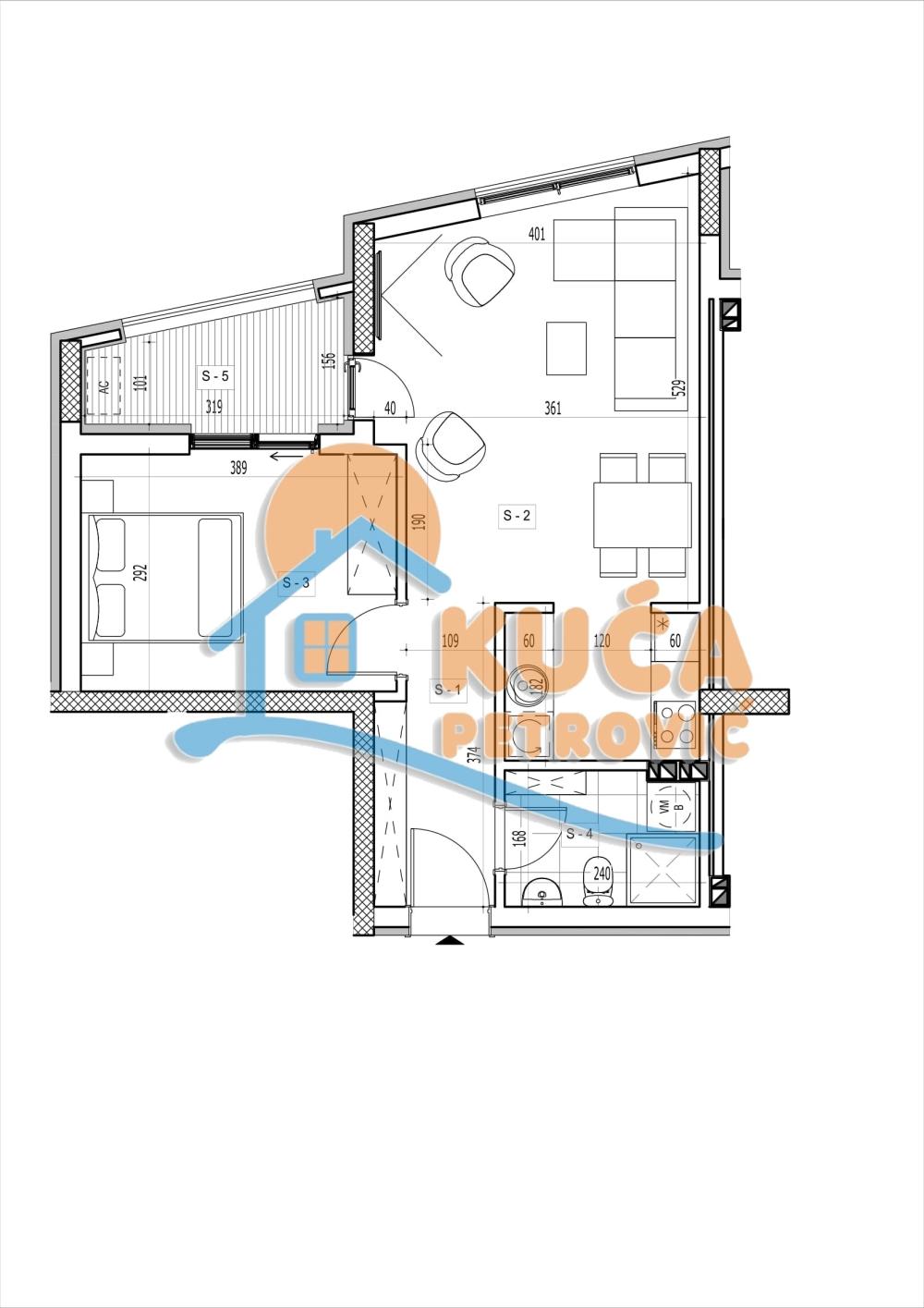 Slika 1 - Rajićeva, Jednoiposoban stan na prodaju, 47m2, 122.548€