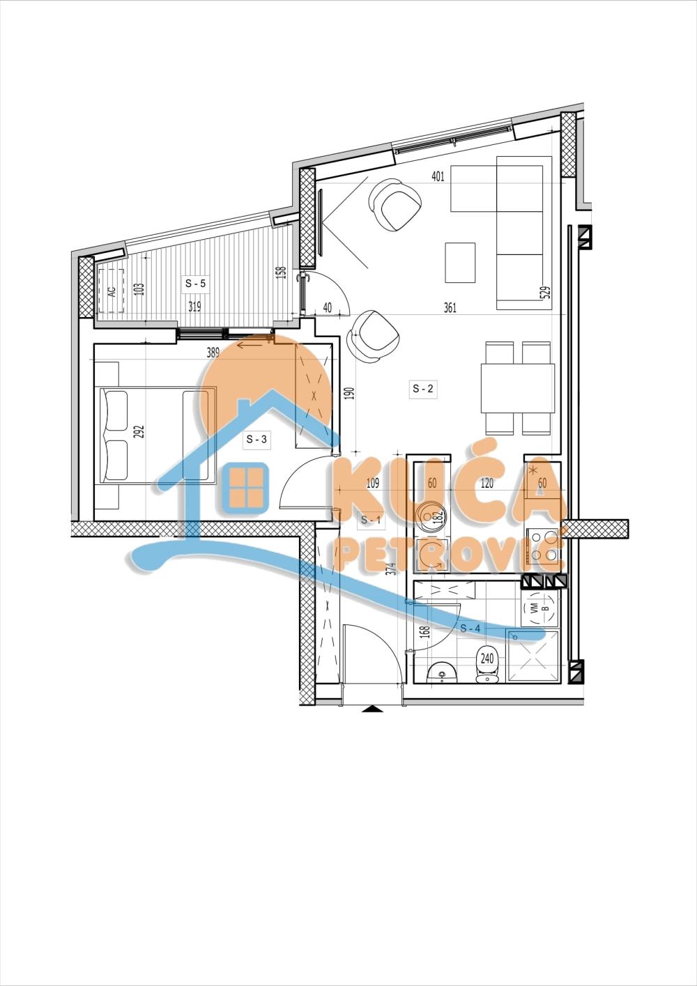 Slika 1 - Rajićeva, Jednoiposoban stan na prodaju, 47m2, 122.548€
