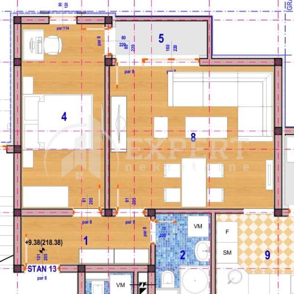 Slika 2 - Crnogorska, Dvosoban stan na prodaju, 51m2, 81.744€