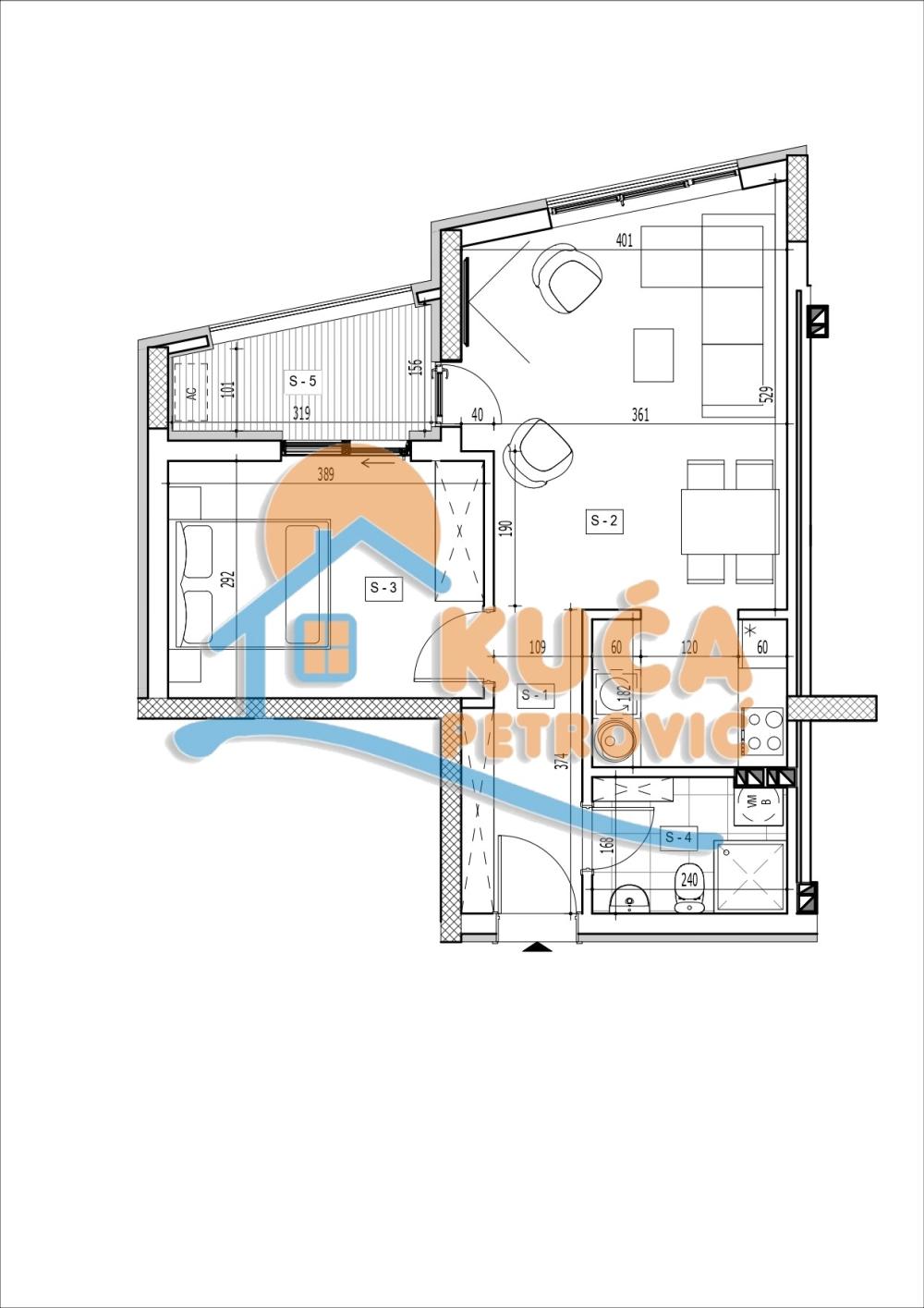 Slika 1 - Rajićeva, Jednoiposoban stan na prodaju, 47m2, 122.573€