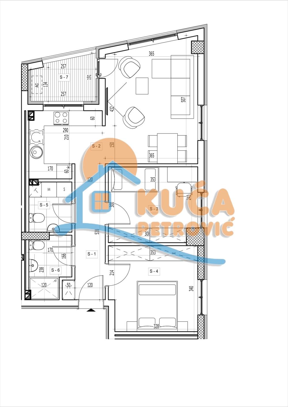 Slika 1 - Rajićeva, Dvoiposoban stan na prodaju, 64m2, 158.892€