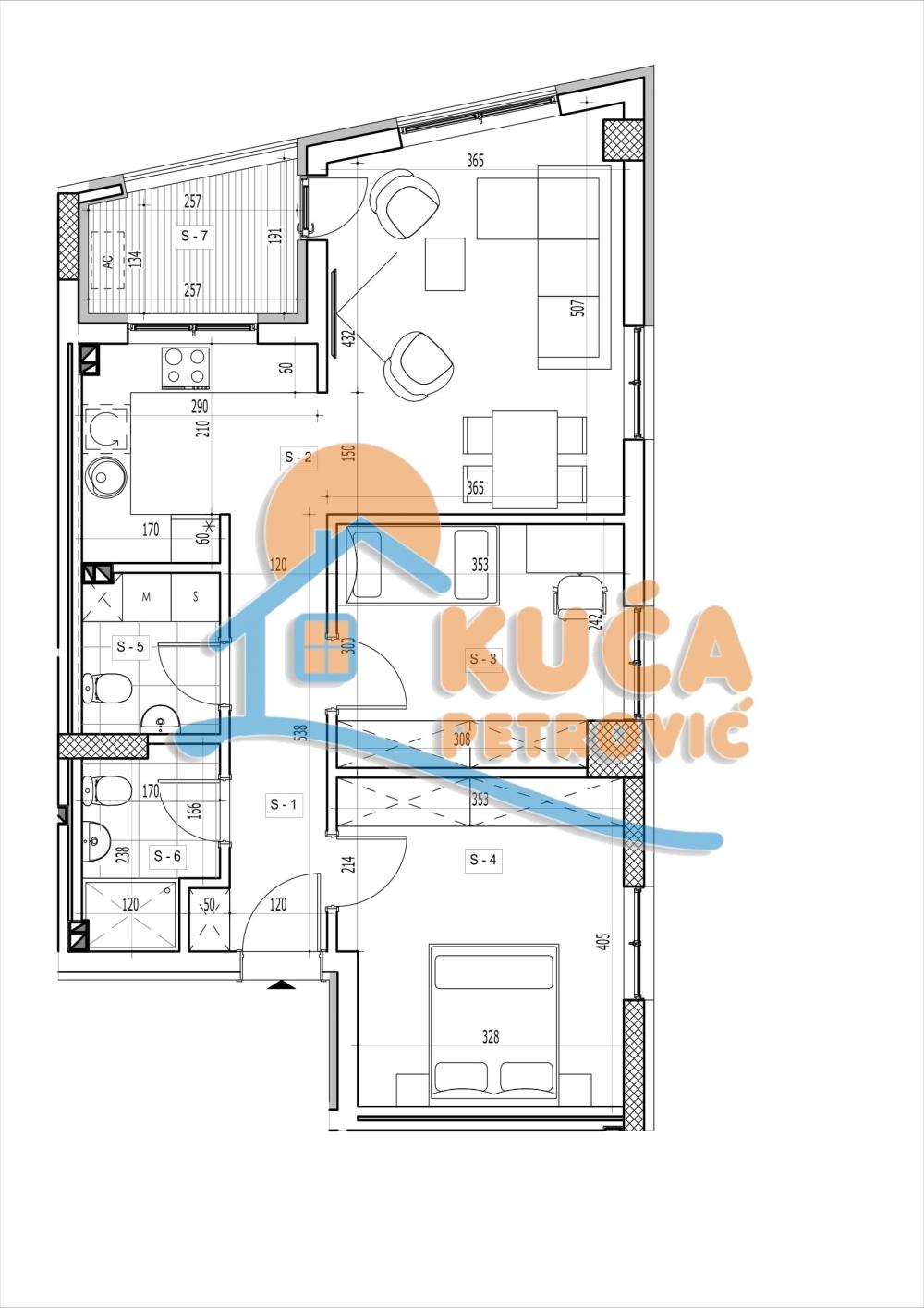 Slika 1 - Rajićeva, Dvoiposoban stan na prodaju, 66m2, 164.132€