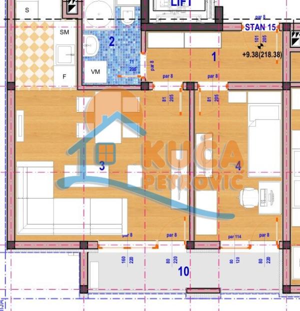 Slika 2 - Crnogorska, Četvorosoban stan na prodaju, 46m2, 74.032€