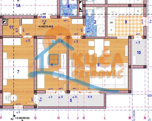 Slika 2 - Crnogorska, Trosoban stan na prodaju, 69m2, 110.736€