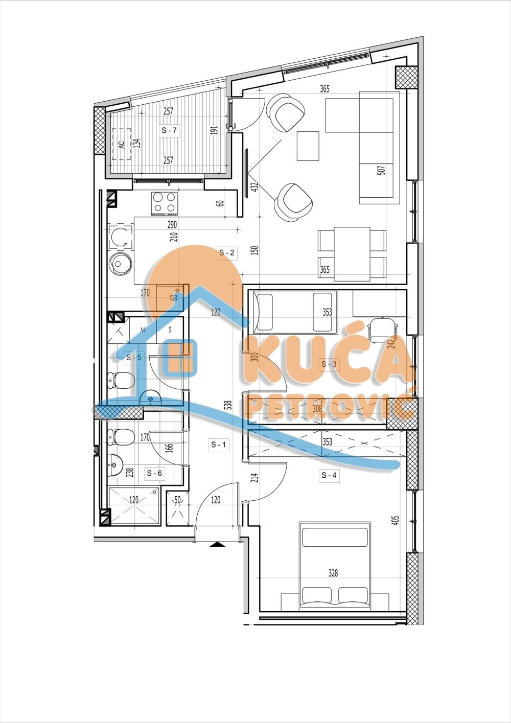 Slika 1 - Rajićeva, Dvoiposoban stan na prodaju, 66m2, 164.132€