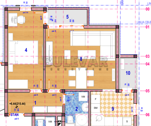 Slika 2 - Crnogorska, Četvorosoban stan na prodaju, 51m2, 81.744€