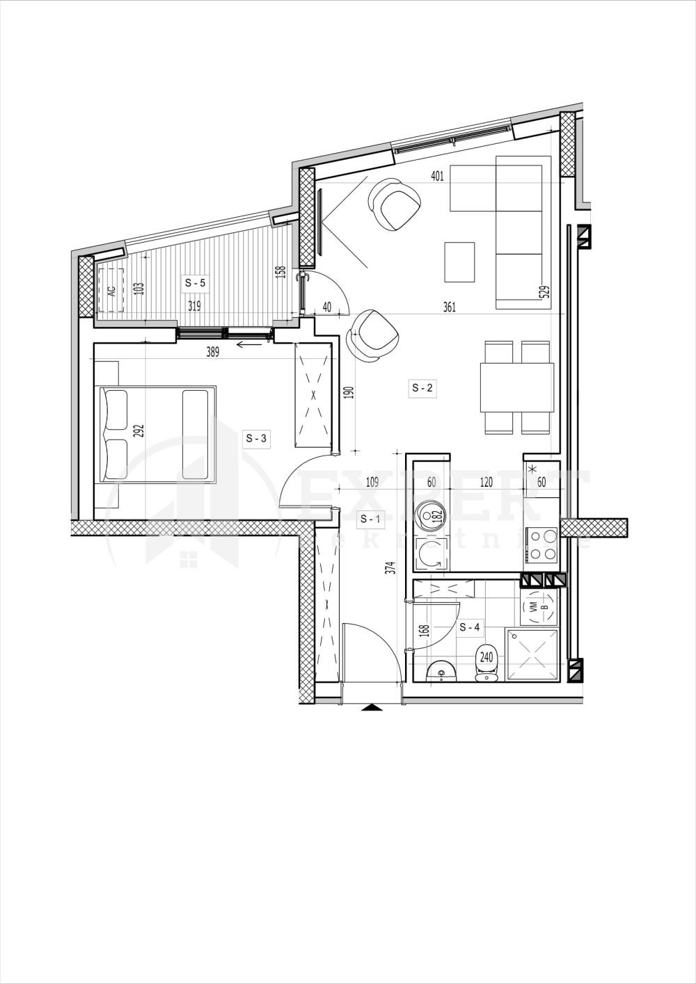 Slika 1 - Rajićeva, Jednoiposoban stan na prodaju, 47m2, 122.548€