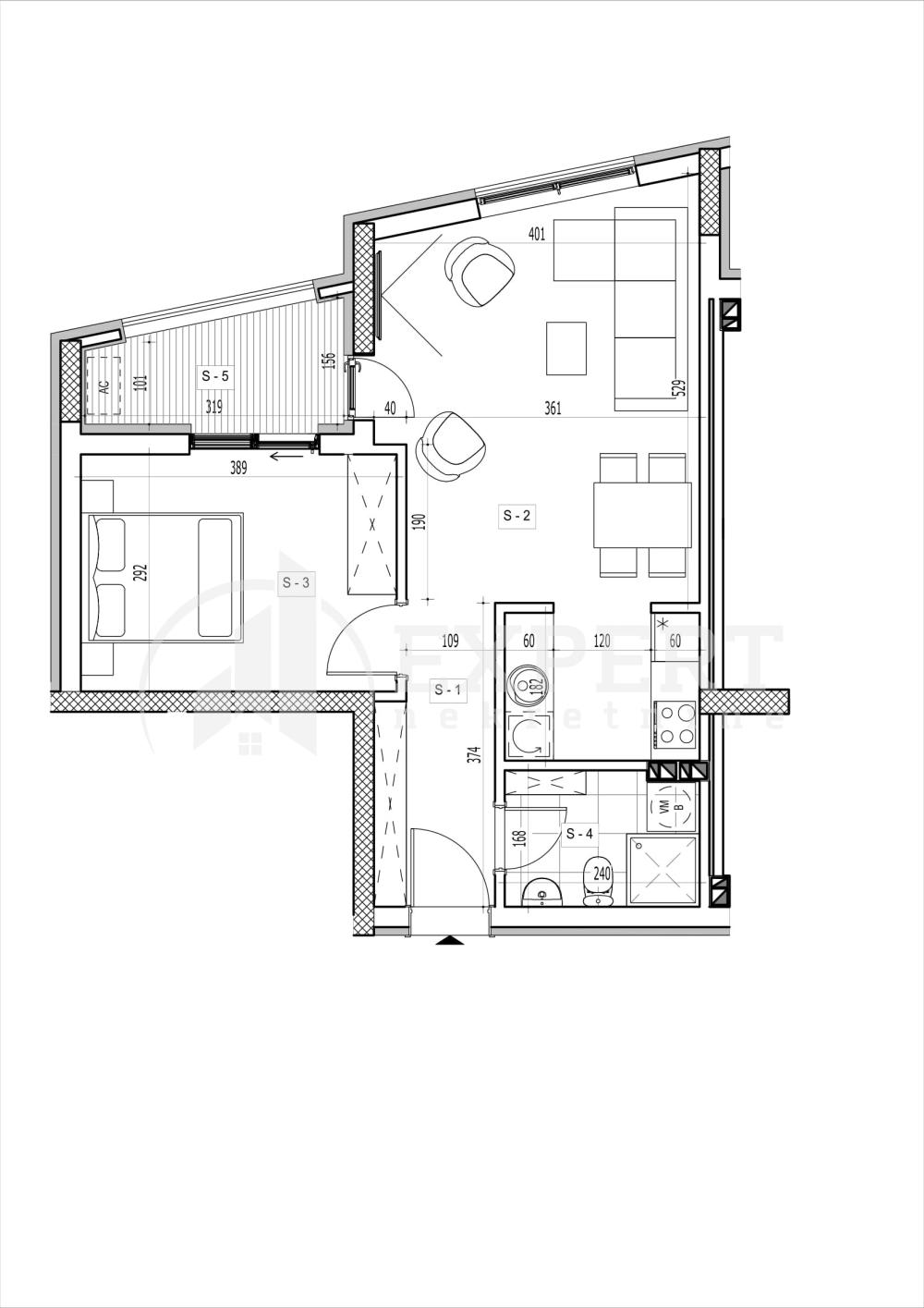 Slika 1 - Rajićeva, Jednoiposoban stan na prodaju, 47m2, 122.548€