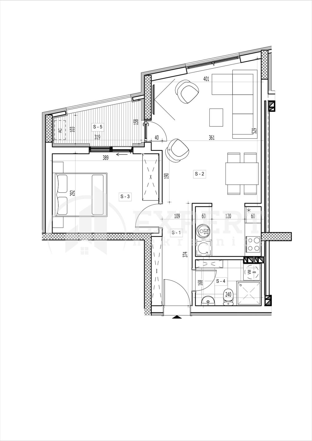 Slika 1 - Rajićeva, Jednoiposoban stan na prodaju, 47m2, 122.522€