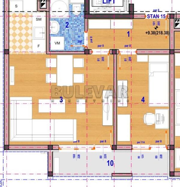 Slika 2 - Crnogorska, Četvorosoban stan na prodaju, 46m2, 74.032€