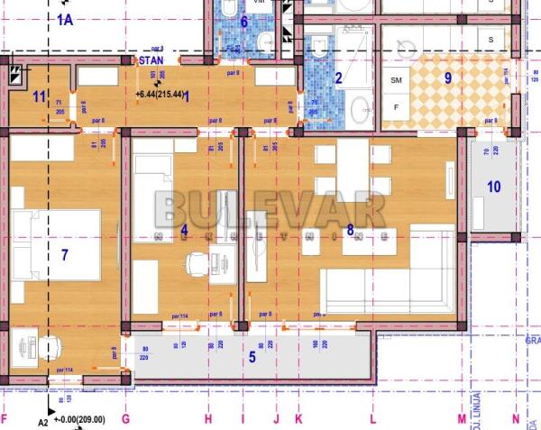 Slika 2 - Crnogorska, Trosoban stan na prodaju, 69m2, 110.736€