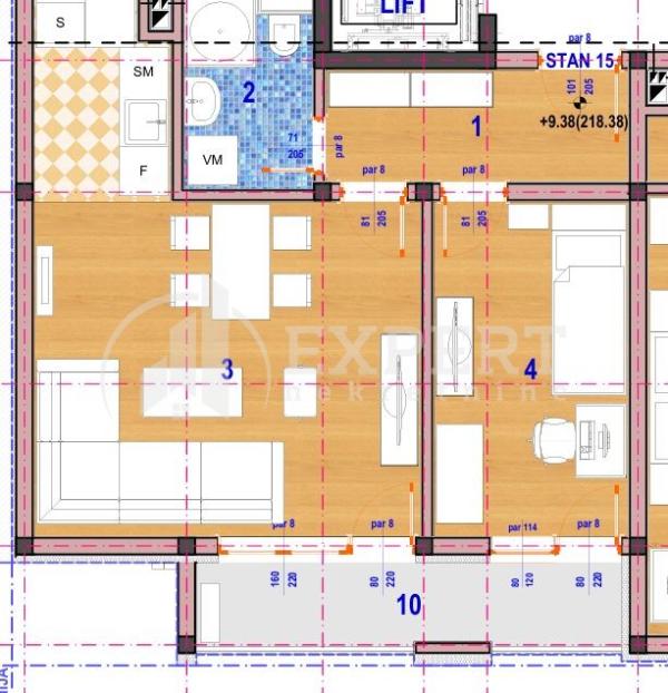 Slika 2 - Crnogorska, Četvorosoban stan na prodaju, 46m2, 74.032€
